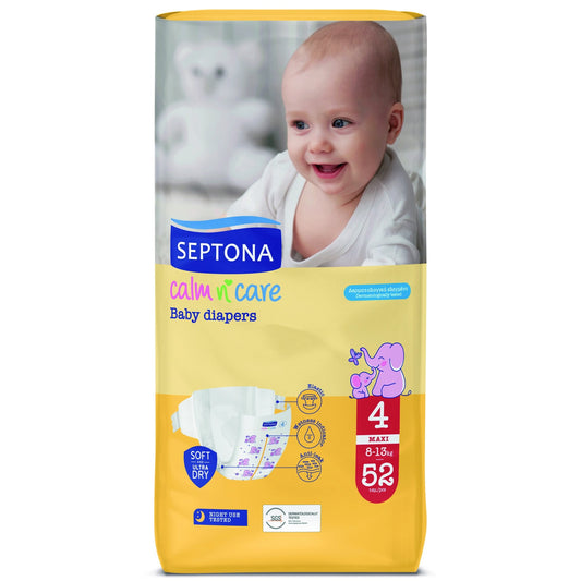 Septona Calm n' Care Πάνες Maxi No4 (8-13kg) 52 Τεμάχια (5201410886054)