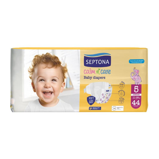Septona Calm n' Care Πάνες Junior No5 (11-16kg) 44 Τεμάχια (5201410886061)