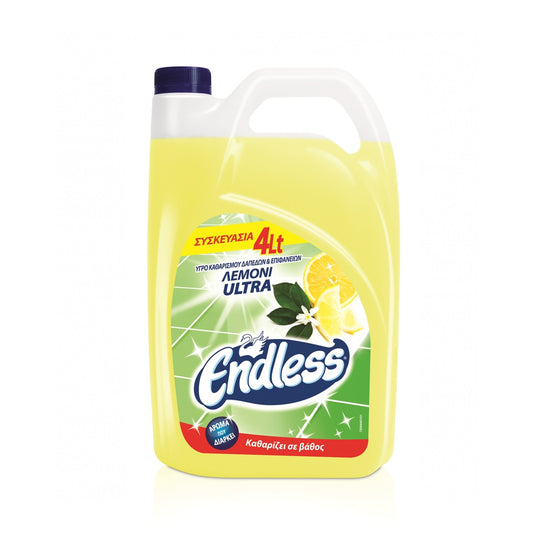 Endless Ultra Professional Liquid Floor Cleaner with Lemon Lemon Scent 4lt 4t (5202995102898)