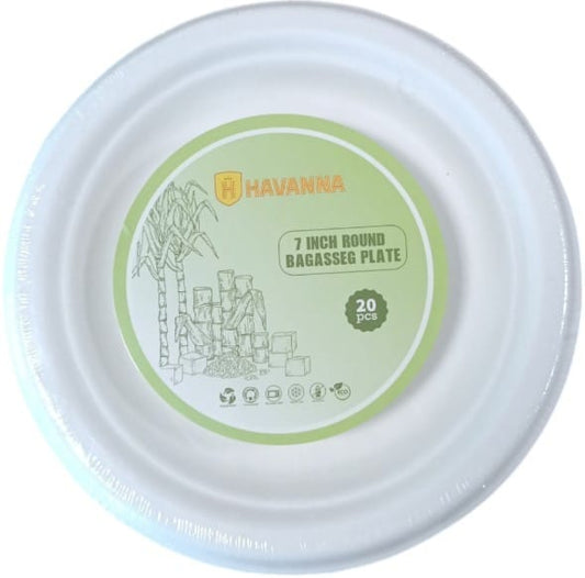 Havanna Πιάτα Στρογγυλά 17cm Απο Ζαχαροκάλαμο 20τεμ (5203399900462)