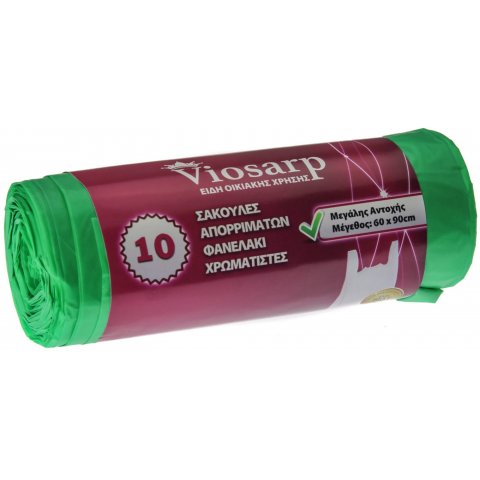 Σακ. Απορριμμάτων Φανελάκι Viosarp 60x90 Χρωματιστή (5206753026907)