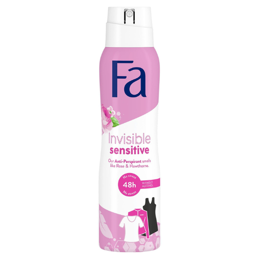 Fa Αποσμητικό Spray 48h Invisible Sensitive 150ml 6τ (5410091768300)