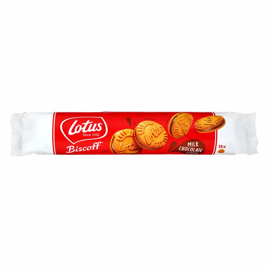 Lotus Biscoff Μπισκότα Γεμιστά Κρέμα Σοκ/τα Γάλακτος 150gr (5410126006353)