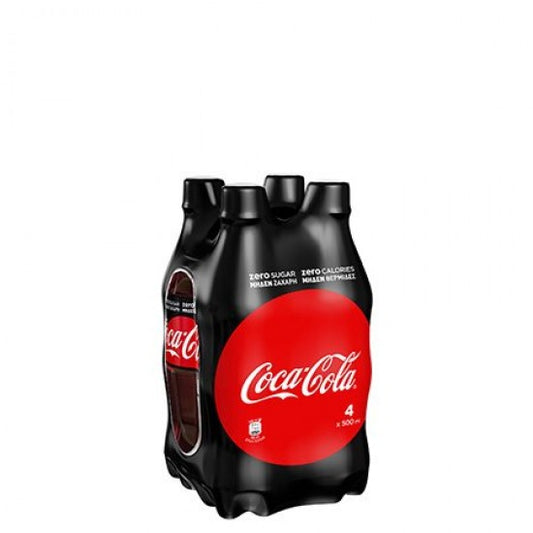 Coca Cola Zero Μπουκάλι με Ανθρακικό 4x500ml 6σ (5449000137517)