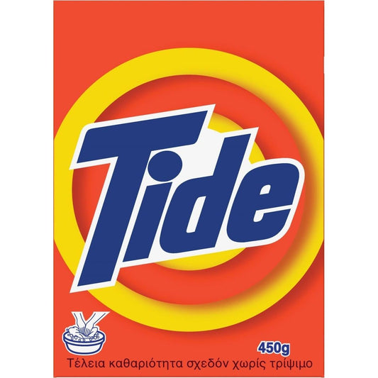 Tide Απορρυπαντικό Ρούχων σε Σκόνη για Πλύσιμο στο Χέρι 0.45kg 18τ (5413149346802)