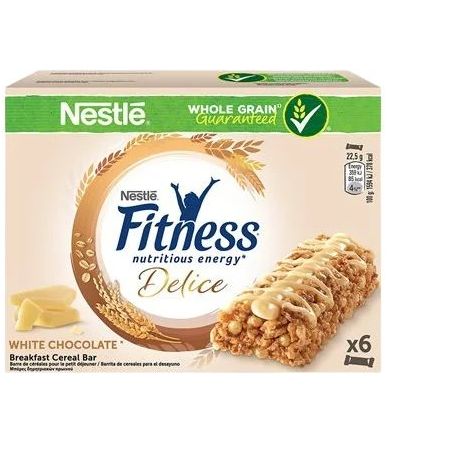 Nestle Fitness Delice Μπάρα Δημητριακών με Λευκή Σοκολάτα 6x22.5gr 18τ (5900020012005)