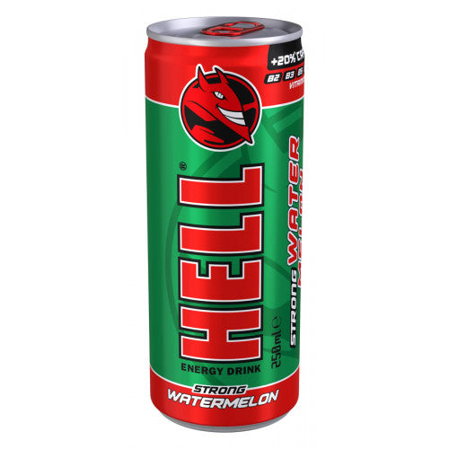 Hell Strong Κουτί Energy Drink Watermelon με Ανθρακικό 250ml 24τ (5999571050673)