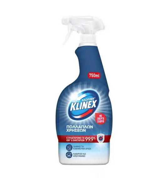Klinex With Active Chlorine General Purpose Cleaning Spray with Disinfectant Action 750ml 12t