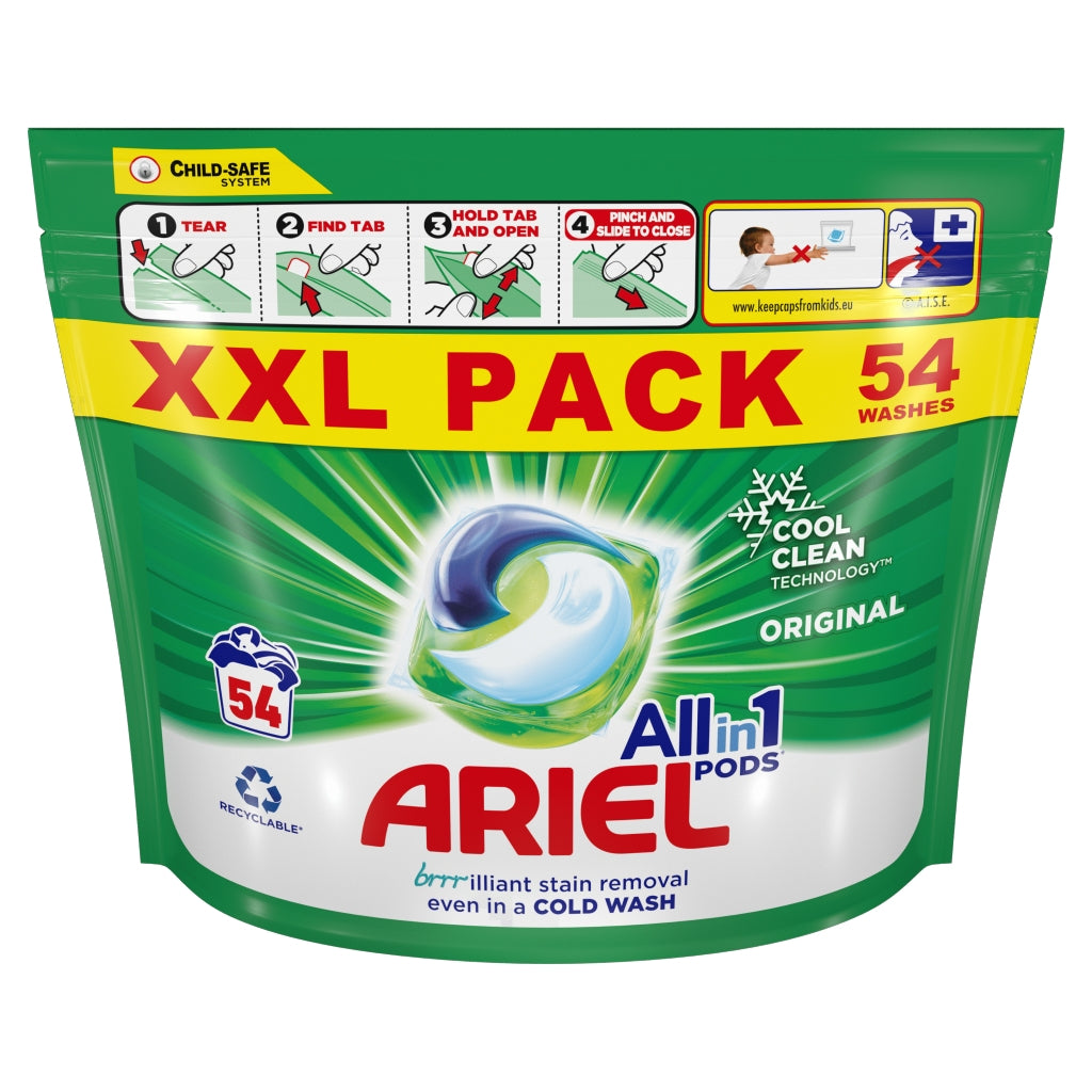 Ariel All In 1 Detergent 54 Measure Alpine Clothes 2t (8006540735077)