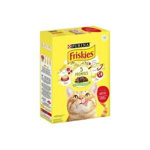 Friskies Κροκέτα με βοδινό, κοτόπουλο & πρόσθετο συκώτι 400gr 20τ (3010470153974)