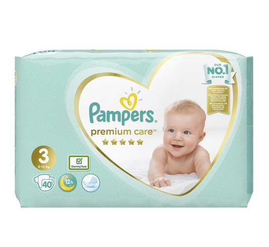 PAMPERS ΠΑΝΕΣ PREMIUM CARE No3 6-10KG 40Τ 4τ (8001090379337)