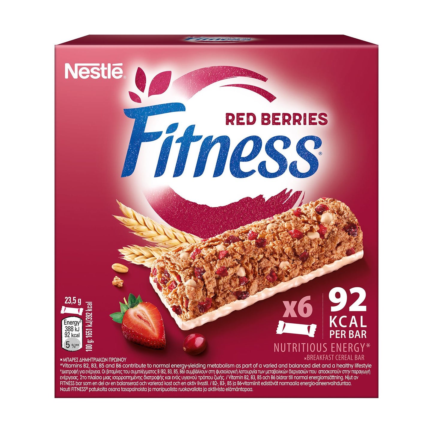 NESTLE FITNESS ΜΠΑΡΑ RED BERRIES 6*23.5ΓΡ (Σ16) (5900020030566)