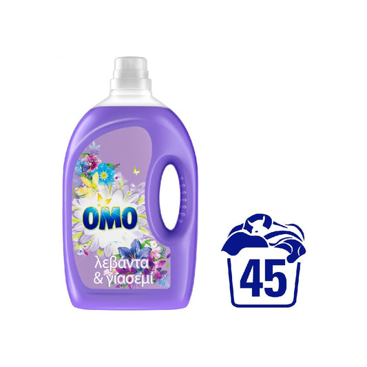 Omo Liquid Laundry Detergent Lavender &amp; Jasmine 45 Measures 4t (8712561913034)