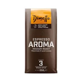 Dimello Espresso Αλεσμένος Aroma 250gr 8τ (5205800003540)