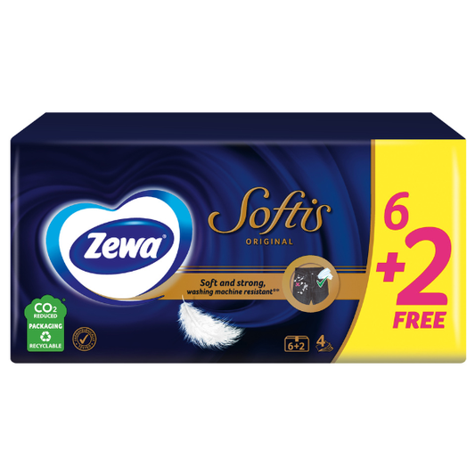 Zewa Softis Classic Χαρτομάντηλα Τσέπης 8τεμ (7322541113081)