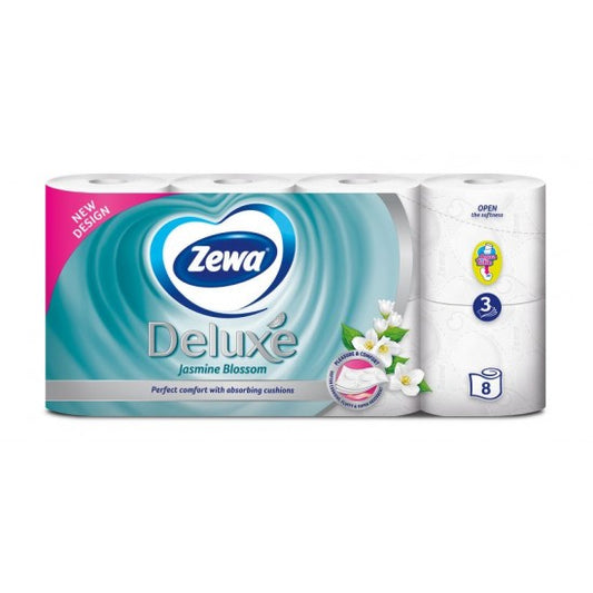 Χαρτί Υγείας Zewa Deluxe Jasmine 8 Ρολά 3 Φύλλων 7τ (7322541171753)