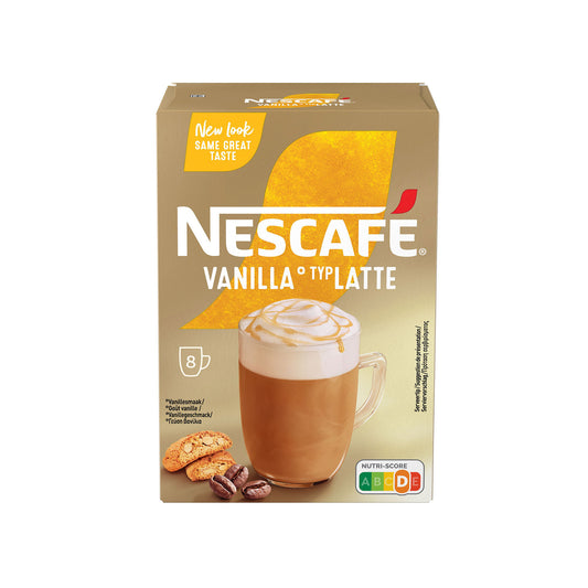 Nescafe Στιγμιαίος Καφές Cappuccino με Άρωμα Vanilla Βανίλια Latte 8x18.5gr 6τ (7613034636102)