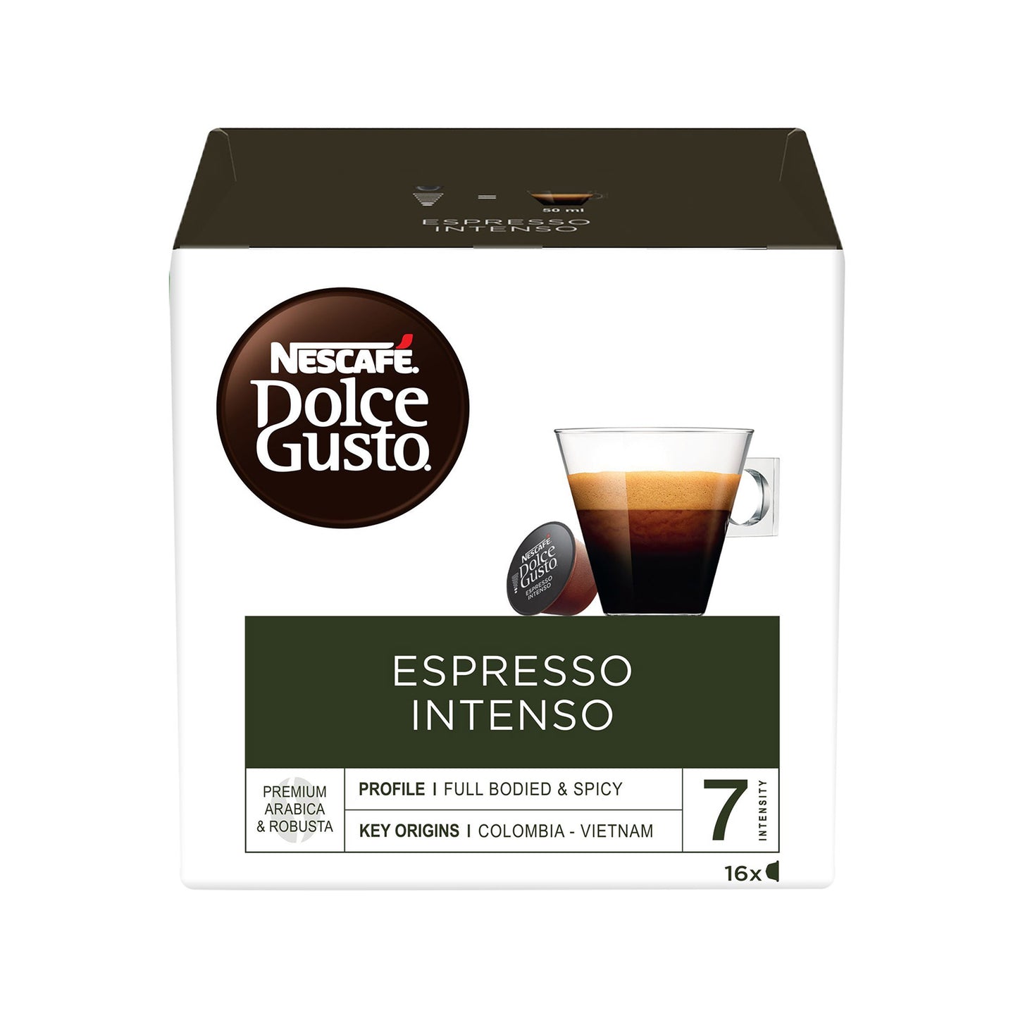 Nescafe Dolce Gusto Καφές Espresso Intenso 16 Κάψουλες (7613036867436)