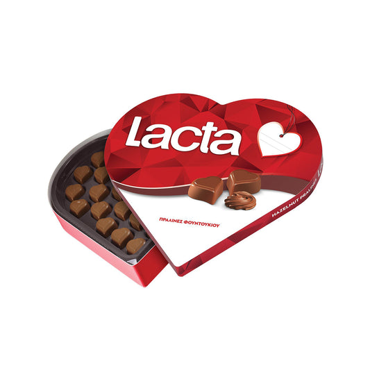 LACTA ΣΟΚΟΛΑΤΑ ΠΡΑΛΙΝΕΣ ΦΟΥΝΤΟΥΚΙΟΥ I LOVE 165GR 12T