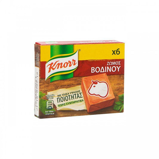 Knorr Κύβοι Μαγειρικής 3lt Ζωμός Βοδινού 10gr 6τμχ (8711200468799)