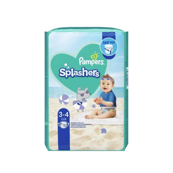 Pampers Splashers Diapers-Swimwear Size 3-4, 6-11kg 12 Pieces 8m (8001090698346)