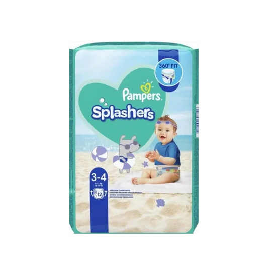 Pampers Splashers Diapers-Swimwear Size 3-4, 6-11kg 12 Pieces 8m (8001090698346)