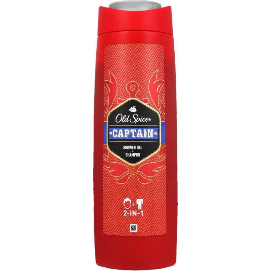 Old Spice Captain Shower Gel & Shampoo 2 in 1 Αφρόλουτρο & Σαμπουάν 400ml (8001090965615)