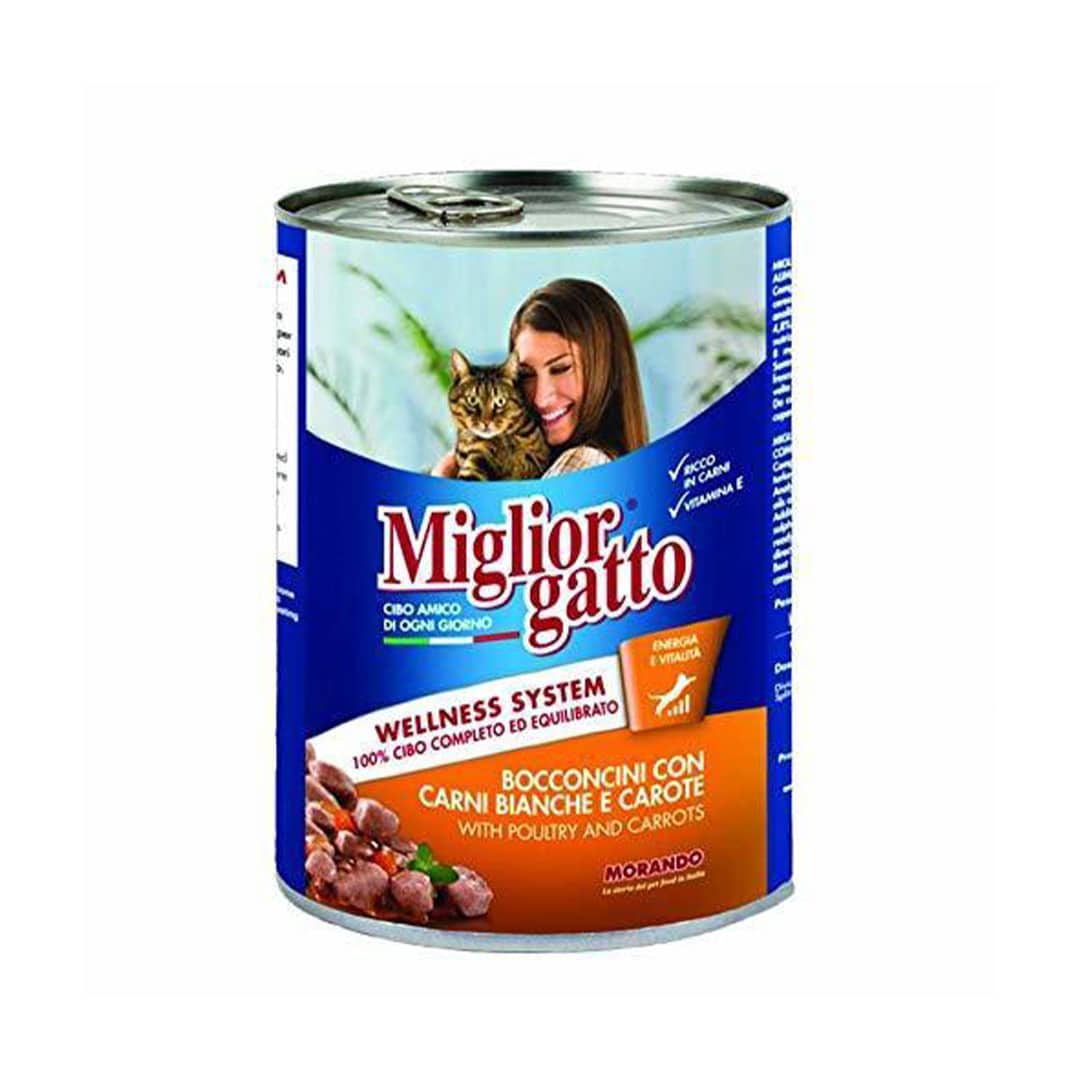 Morando Miglior Gatto Wellness με Κοτόπουλο και Καρότα 405gr 24τ (8007520012171)