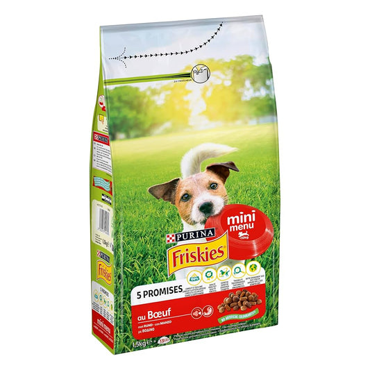Friskies Ξηρά Τροφή Σκύλου Mini Menu Βοδινό 1.5kg  (7613033147661)