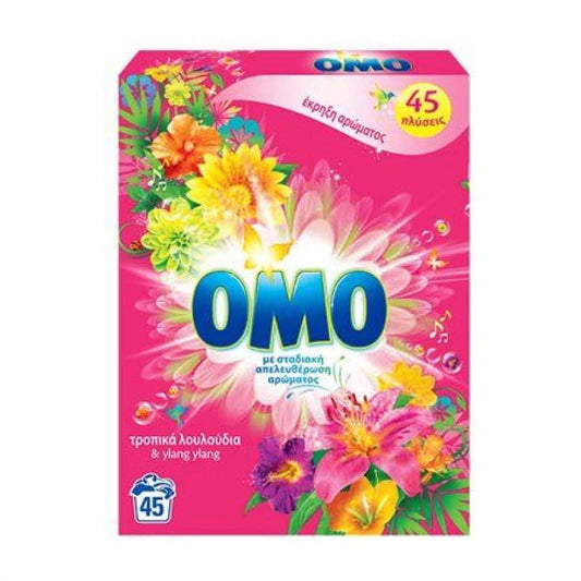 Omo Powder Laundry Detergent Tropical Flowers &amp; Ylang Ylang 45 measures 4t (8710908522895)