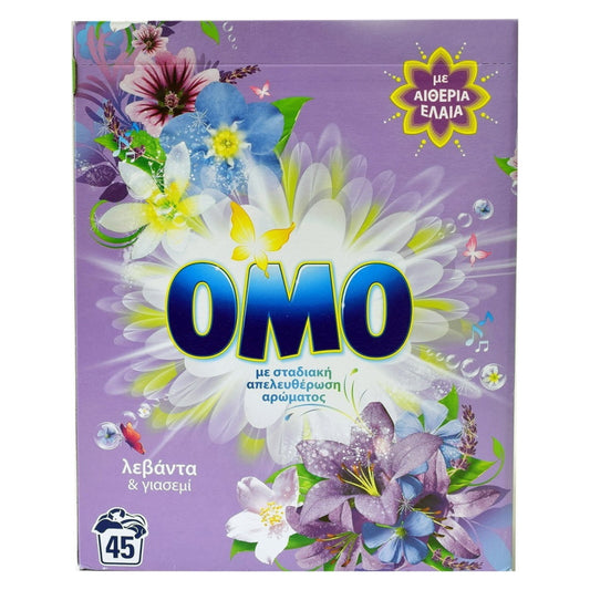 OMO ΣΚΟΝΗ ΠΛΥΝΤΗΡΙΟΥ ΛΕΒΑΝΤΑ & ΓΙΑΣΕΜΙ ΜΕ ΑΙΘΕΡΙΑ ΕΛΑΙΑ 45 ΜΕΖΟΥΡΕΣ 4τ (8710908522970)