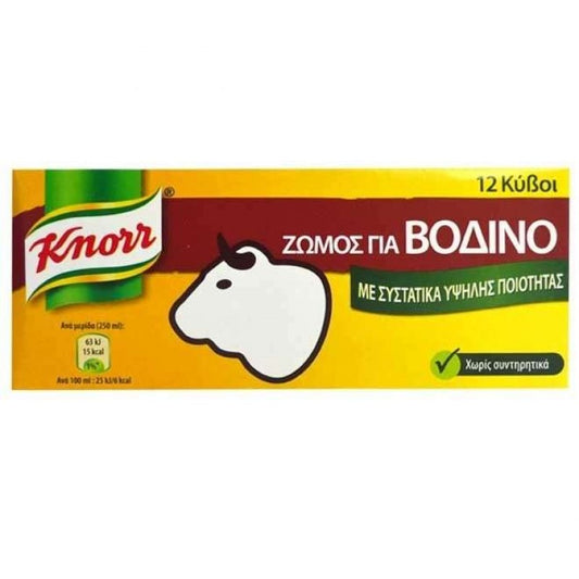 Knorr Κύβοι Μαγειρικής Ζωμός Βοδινού 120gr 12τμχ 12τ (8711200468782)