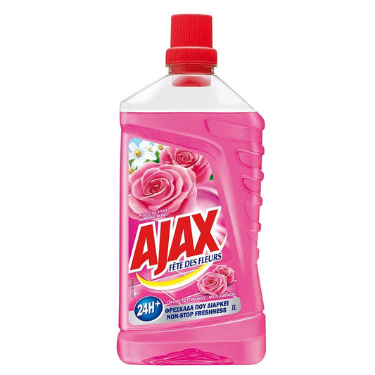 Ajax Καθαριστικό Υγρό Πατώματος Ρόδο Της Αυγής 1lt 12τ (8718951337565)