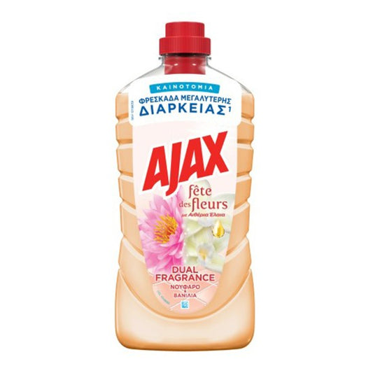Ajax Καθαριστικό Υγρό Πατώματος Tropical Νούφαρο & Βανίλια 1l 12τ (8718951423923)
