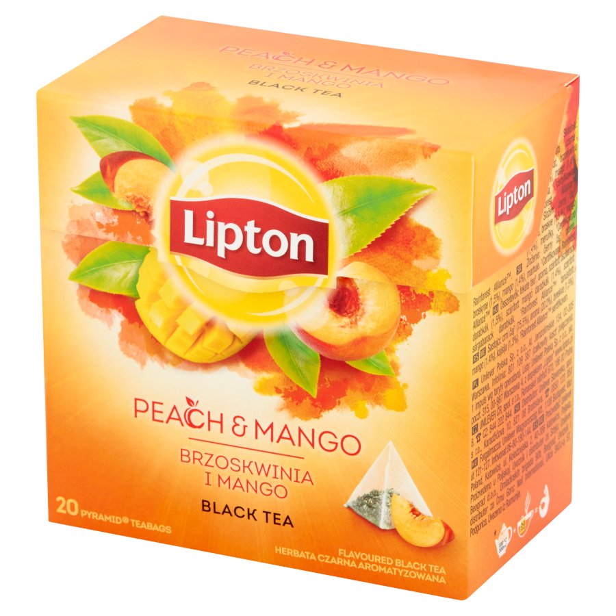 Lipton Μαύρο Τσάι Ροδάκινο & Μάνγκο 20ΦΑΚ. 12τ (8722700307617)