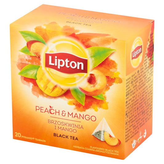 Lipton Μαύρο Τσάι Ροδάκινο & Μάνγκο 20ΦΑΚ. 12τ (8722700307617)