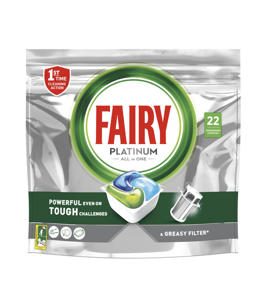 Fairy Platinum All In One 22 Dishwasher Capsules (8001841959948)