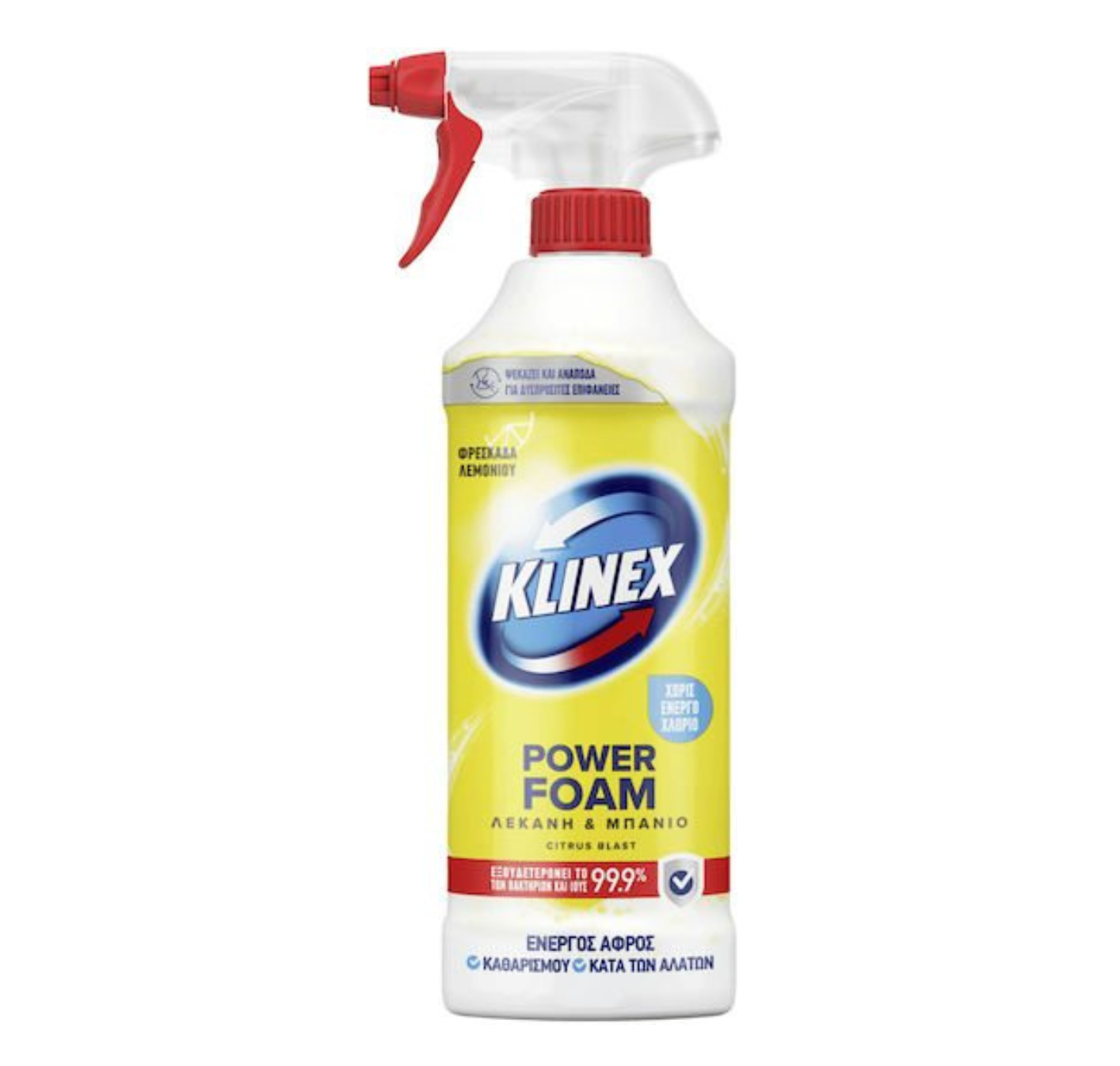 KLINEX SPRAY FOAM ΜΠΑΝΙΟ ΛΕΜΟΝΙ 435ML 12τ (8721201968280)