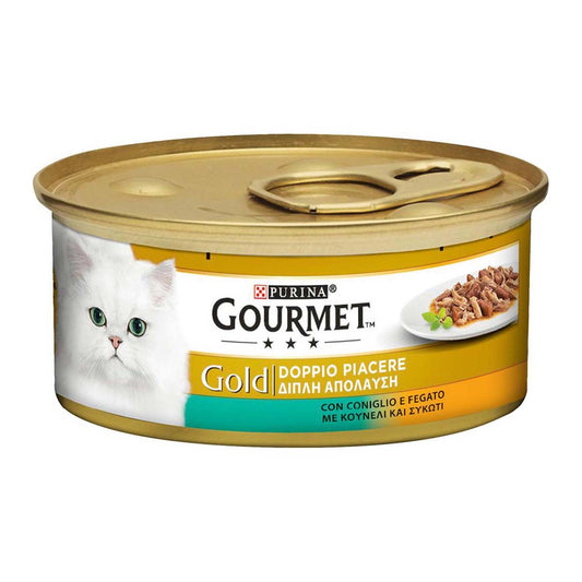 Purina Gourmet Gold Κουνέλι/Συκώτι 85gr 24τ (11400660)