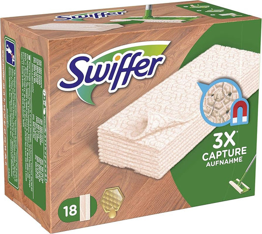 Swiffer Ανταλλακτικά Πανάκια Καθαρισμού Δαπέδων Για Ξύλο & Παρκέ 18τμχ 12τ (5413149232754)