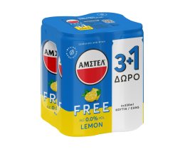 Μπύρα Amstel Free Λεμόνι 3+1 Δώροx330ml 6τ (5201261203239)