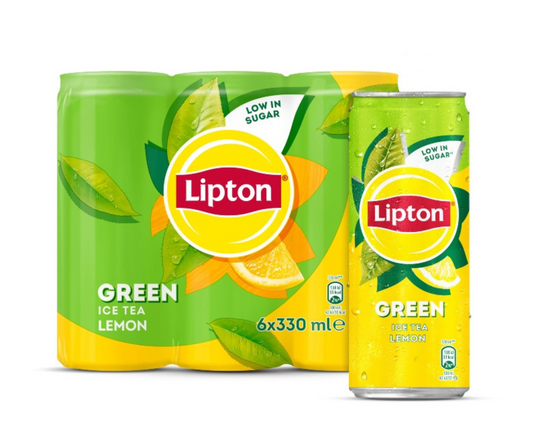 Lipton Box Green Ice Tea Lemon No Carbonated No Sugar 6x330ml 4s (5201156030278)