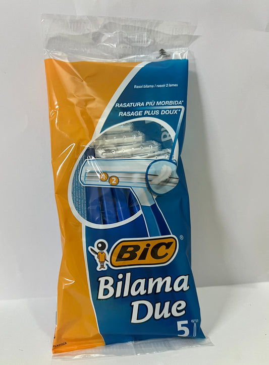 Bic Bilama Due Disposable Razors with 2 Blades 5pcs (8002930008301)