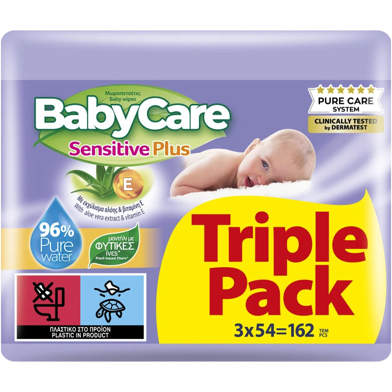 BABYCARE ΜΩΡΟΜ.SENSITIVE PLUS TRIPLE PACK 3*54T (Σ8) (5201263078439)
