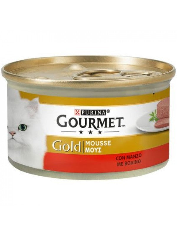 Purina Gourmet Gold Τρυφερό Βοδινό Mousse 85gr 24τ (80393320)