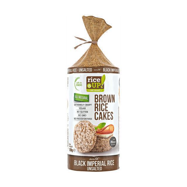 RiceUp Rice Wafers Brown Rice Cakes with 7 Seeds Superfoods Gluten Free 120gr 12t (3800233070071)