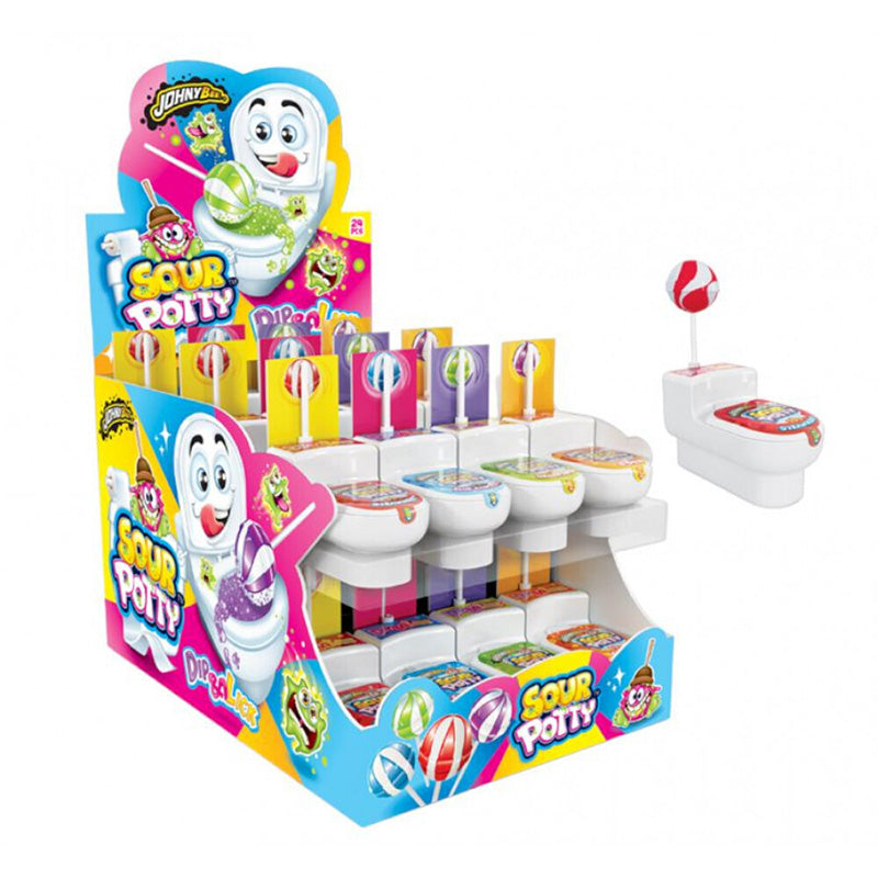 Johny Bee Lollipops Sour Potty 19gr 24τ (5904310231015)