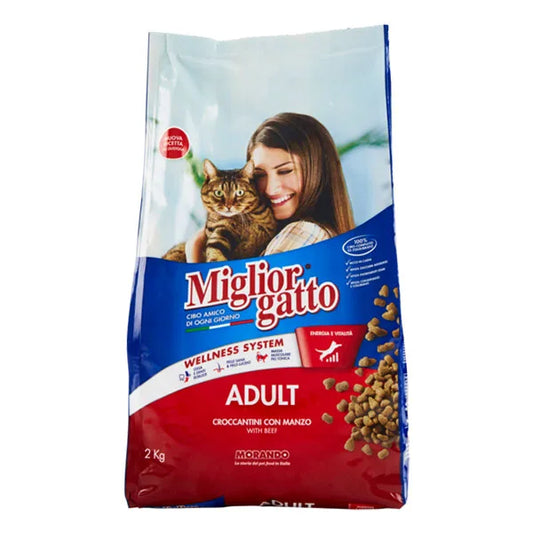 Morando Miglior Gatto Dry Food for Adult Cats with Beef 2kg (8007520105224)