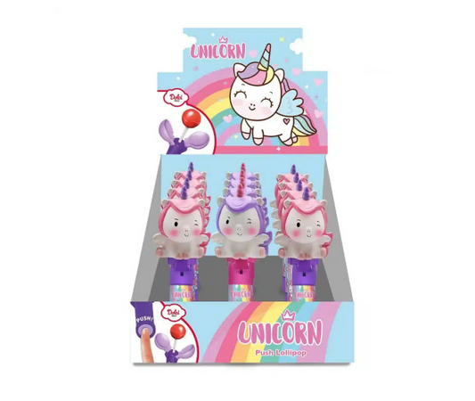 Unicorn Push! Lolipop 12x8gr (8435477908259)