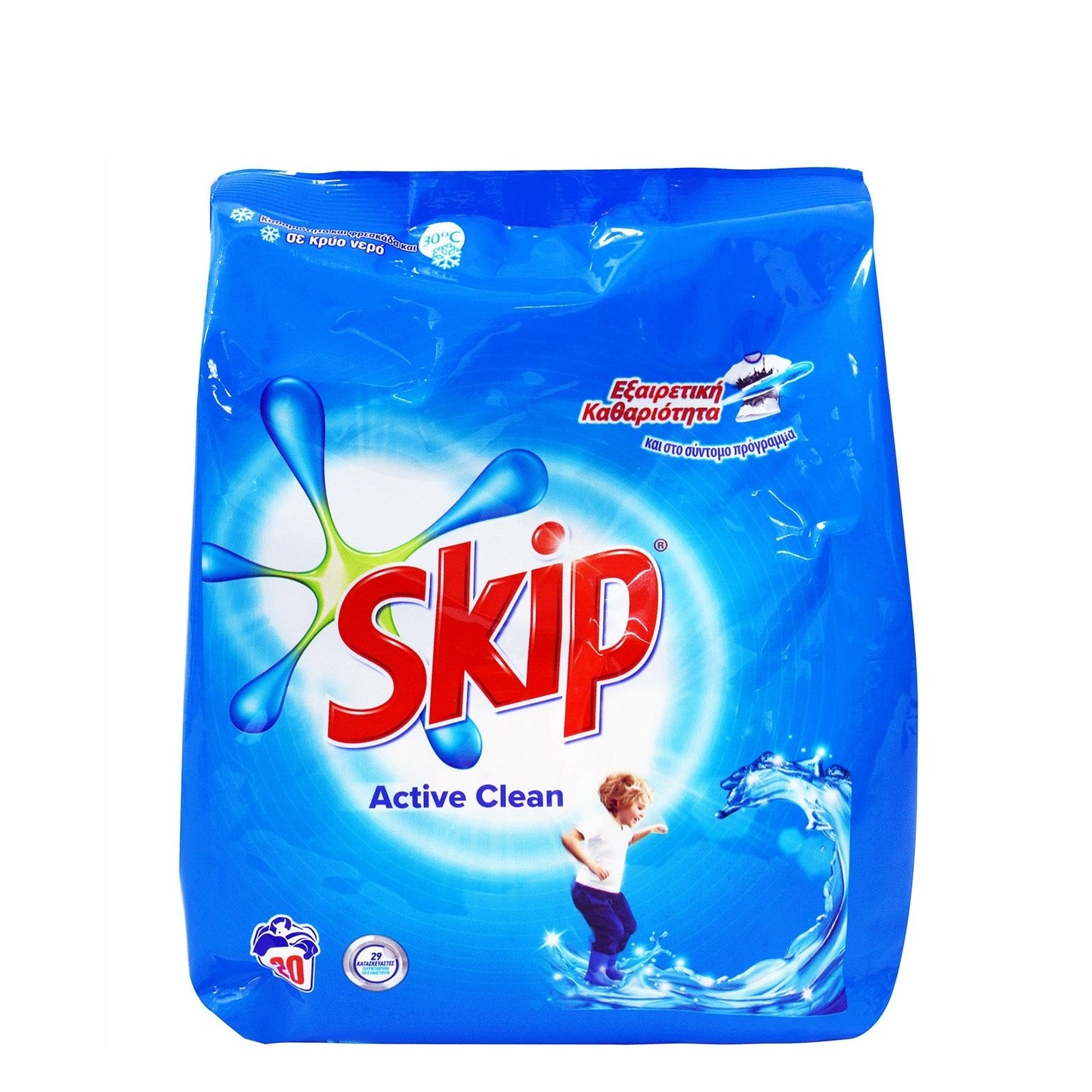 Skip Active Clean Powder Laundry Detergent 20 Measures 4t (8710847941849)